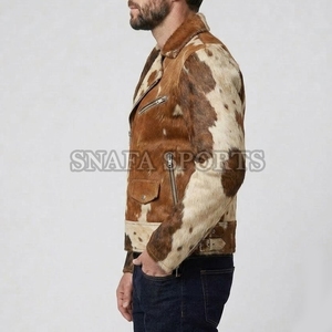 Chaqueta de Cuero Genuino para Mujer, Hecha con Piel de Vaca, Chaquetas de Cuero Vacuno 100% de Alta Calidad para Hombre - Product Image 3