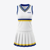 Uniformes de danse de cheerleading pour filles, imprimés par transfert thermique, avec crop top et short longs, service OEM en gros