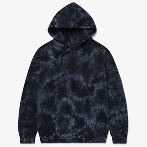 Sudadera con Capucha Negra Tie Dye para Hombre, Sudadera Informal con Bolsillo Canguro y Manga Larga - Product Image 3