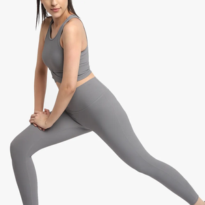 Conjunto de Ropa Deportiva con Logotipo Personalizado, Pantalones de Yoga, Leggings, Sujetador Deportivo, Conjunto de Yoga para Mujer, Transpirable, Sin Costuras, Servicio OEM - Product Image 4