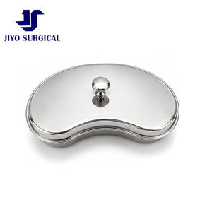 Surgical Kidney Shaped <b>Tray</b> with Lid Stainless Steel Medical Dressing Bowl Instrument Storage Receiver <b>Tray</b> Reusable - Product Image 6
