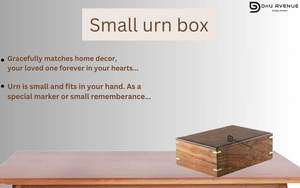 American Style Wooden Human <b>Ashes</b> Urn Small Memorial Keepsake Box <b>for</b> Home Remembrance - Product Image 2