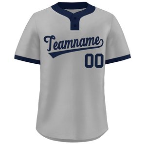Maillots de baseball personnalisés brodés et imprimés, manches courtes, col en V, antibactériens, unisexes, vente en gros, coton biologique pas cher - Product Image 1