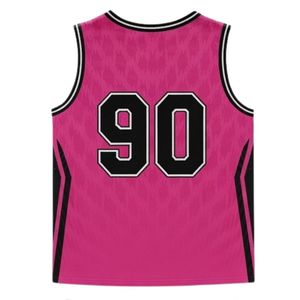 Maillot de lacrosse unisexe rose et noir en polyester léger, vêtement de sport athlétique, uniforme d'équipe, vêtements de performance - Product Image 2