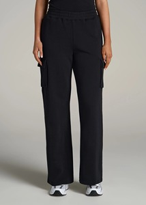 Pantalones Deportivos de Felpa Personalizados para Mujer, Estilo Cargo de Pierna Ancha, Cintura Alta, Cómodos y Casuales - Product Image 1