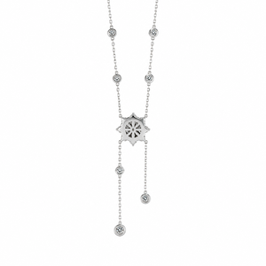 Collier pendentif en argent sterling 925 avec moissanite taille brillant rond, style vintage simple, motif tournesol et pompon, cadeau de fiançailles pour femme - Product Image 3