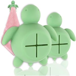 Set di 2 Ganci Adesivi in Silicone a Forma di Tartaruga Marina per Asciugamani da Cucina, Regali di Natale Gratuiti per Donne, Amiche, Sorelle, Mamme - Product Image 1