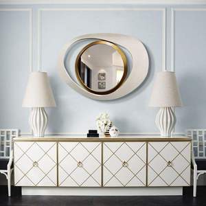 Three-dimensional Iron Art Deco Eco-friendly Handmade Decorative <b>Mirror</b> <b>Irregular</b> Shape for Living Room Bedroom Dining Room Wall - Product Image 2