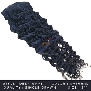 Meilleure vente 100% extensions de cheveux humains vierges Remy indonésiens naturels Deep Wave Texture Double trame Machine paquets de cheveux - Product Image 6