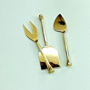 Sleek Brass <b>Cheese</b> <b>Knife</b> <b>Set</b> &Dessert <b>Knife</b> <b>Set</b> Modern Flatware For Stylish Serving Charcuterie Board Elegant <b>Cheese</b> Cutlery <b>Set</b> - Product Image 4