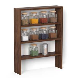 Yobeo Étagère à épices et masala en bois d'ingénierie à 4 niveaux / Présentoir pour bouteilles d'épices et support pour tasses pour la maison et la cuisine - Product Image 4