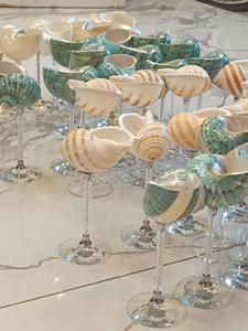 Copa de Vino de Cristal de Lujo Hecha a Mano con Conchas Marinas, Ecológica, Decorativa, Elegante, para Hotel, Boda, Restaurante - Product Image 3