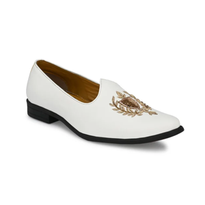 Elegante Calzado Étnico de Cuero Hecho a Mano para Hombre, Nagra Jutti para Bodas - Product Image 4