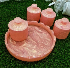 Contenants de stockage alimentaire hermétiques de forme ovale, en résine, lot de 3 pièces avec couvercle facile à ouvrir, plateau en résine - Product Image 5