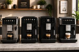 Machine à café expresso commerciale entièrement automatique avec mousseur à lait, écran tactile, alimentation par batterie/USB pour hôtel, voiture et café - Product Image 3