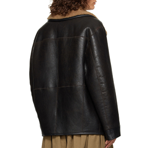 Veste en cuir pour femme de qualité supérieure avec doublure en fausse fourrure douce, mode hiver de luxe, fabrication OEM - Product Image 3