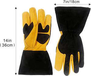 Guantes de Trabajo de Cuero Resistentes al Calor para Hombre, Diseño Personalizado, Tipo Tig Cow Split Rigger, para Mecánicos y Soldadores - Product Image 6