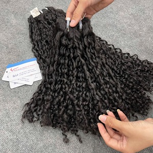 Extensiones de Cabello Remy de Lujo Vietnamitas Pixie Rizadas con Doble Trama, Estilo de Tejido Suave, Cabello Rizado al Vapor - Product Image 5