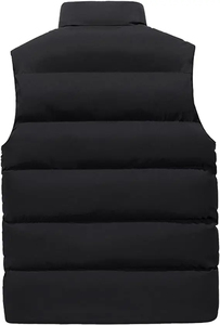 Chaleco acolchado de plumón para hombre, sin mangas, para invierno, para exteriores, en stock, con logo personalizado, chaleco acolchado. - Product Image 2