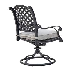 Durable Outdoor <b>Dining</b> Sandstorm <b>Swivel</b> Rockers with Cushions Set of 2 Stylish <b>Chairs</b> - Product Image 4