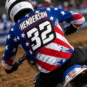 Maillot de motocross et BMX personnalisé, drapeau américain, chemise de course tout-terrain respirante à séchage rapide, manches longues, pour moto et cyclisme hors route - Product Image 4