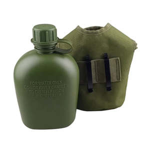 Juego de Cantimploras de PP Verde sin BPA para Exteriores, 2 Piezas, 1 Litro de Capacidad, OEM, Duraderas, para Uso en Campo, Grado Táctico, Purificación de Agua - Product Image 4