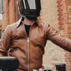 SASPORTS LEAGUE Men's Winter Motorcycle <b>Jacket</b> PU Leather Stand Collar Windproof <b>Waterproof</b> Breathable with Front Logo - Product Image 5