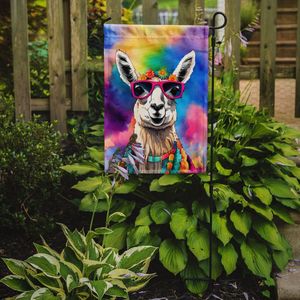 Hippie Animal Lama Jardin Drapeau Multicolore Boîte Aux Lettres Décoratif Cour Bannière pour Patio Oeuvre Fleur Lits Complément Taille - Product Image 2
