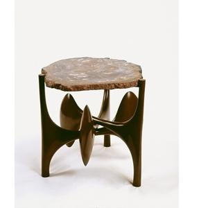 Table d'appoint ronde en métal au design moderne, table basse de qualité antique, taille personnalisée, en aluminium et laiton - Product Image 1