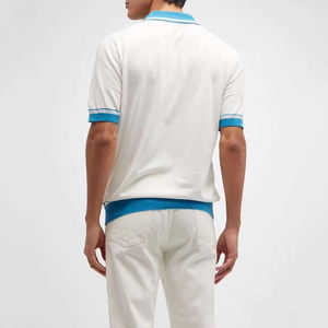 Polo Casual para Hombre 100% Algodón, Diseño Sólido con Ribete en Contraste, Cierre de Cremallera, Corte Regular - Product Image 4