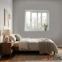 Fenêtre coulissante en PVC extrêmement résistante aux intempéries, insonorisée, avec cadre en vinyle, double vitrage isolant, fourniture pour entrepreneurs