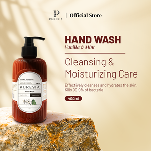 Jabón Líquido para Manos PURESIA Vainilla y Menta 400ml, Antibacterial, Hidratante, Cuidado Diario para la Higiene de las Manos - Product Image 1