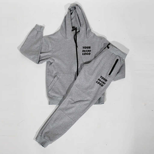 Premium Fabric Wholesale Winter Fleece Tracksuits 100%cotton Heavyweight Hoddie Set Direct Factory - Product Image 5
