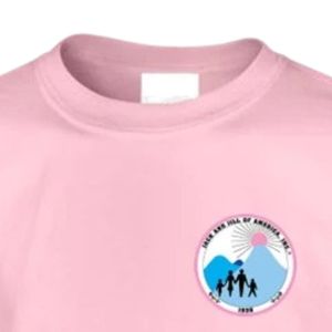 เสื้อยืดแขนสั้นสีชมพูสำหรับวัยรุ่น พิมพ์ลายกราฟิก โลโก้รอบอก คอกลม สวมใส่สบาย น้ำหนักเบา เหมาะสำหรับทุกวัน แฟชั่นสำหรับสาวๆ - Product Image 3