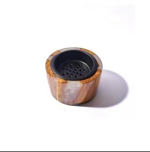 Eco Friendly Wooden bakhoor Burner With Black Perforated Insert Aromatherapy <b>Diffuser</b> All-Season Use Home Decor Office Mubakhar - Product Image 4