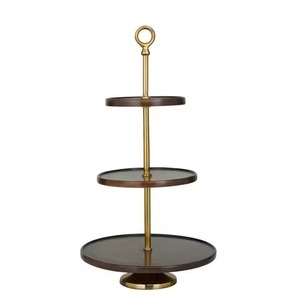 Premium Quality Golden Cake Stand Server For Hotel Wedding <b>Birthday</b> Table <b>Top</b> Display Decoration Use Cupcake Muffins Stand - Product Image 6