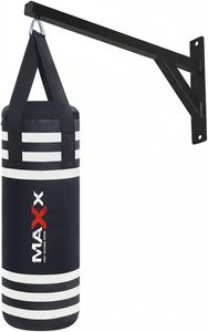 Genuine Leather Heavy Duty Kicking Bag <b>Set</b> with Gloves 100 lb Weight Kickboxing Training Wall Mount Bracket for Adults - Product Image 3