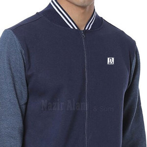 Vestes bomber pour hommes de haute qualité avec logo personnalisé, manches longues, couleur unie, col montant - Product Image 5