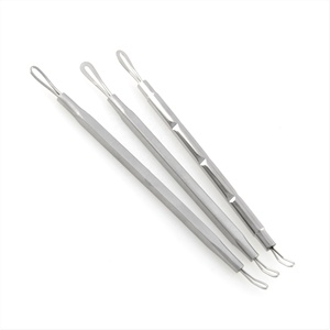Extractor de Puntos Negros y Espinillas de Acero Inoxidable de Doble Punta, Aguja para Acné, Herramientas de Belleza para Rostro y Nariz con Logotipo Personalizado - Product Image 1