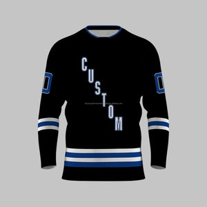 Camiseta de hockey sobre hielo transpirable Unisex OEM y ODM, ropa deportiva con logotipo personalizado para adultos, venta al por mayor, uniforme de hockey sobre hielo para hombres y mujeres - Product Image 4