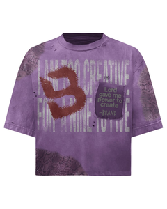 Camiseta de algodón extragrande Y2K para hombre, de manga corta, con estampado personalizado, estilo urbano, desgastada, con hombros caídos y corte cropped. - Product Image 2