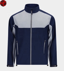Veste de golf pour homme à blocs de couleur, séchage rapide, imperméable, respirante, col montant, vêtement de sport extérieur, veste coupe-vent pour homme - Product Image 1