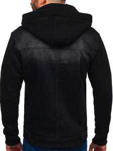 Veste en jean réfléchissante de sécurité nocturne pour homme, haute visibilité, luminescente dans le noir, tenue streetwear - Product Image 5