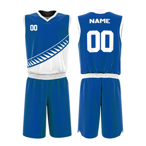 Conjunto de Camiseta de Baloncesto Azul Personalizada, sin Mangas, Cuello en V, Impresión Sublimada, Absorbe la Humedad, Unisex para Adultos, Patrón Geométrico - Product Image 6