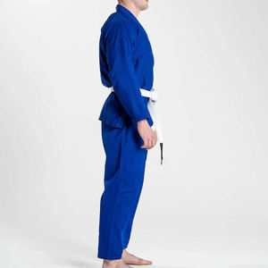 Men's <b>Blue</b> Judo Uniform 100% Cotton Breathable Martial Arts Wear Regular Fit Adult Size - Product Image 3