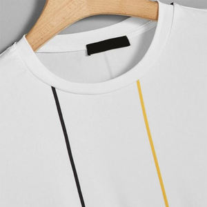 เสื้อยืดผู้ชายผ้าฝ้ายออร์แกนิคระบายอากาศดี สีสันตัดกัน สไตล์ลำลองสำหรับฤดูร้อน เสื้อคลุมลำลองแนวสตรีทแฟชั่น ขายดี - Product Image 4