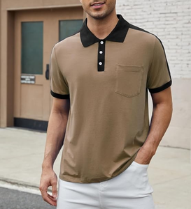 Camisas Polo Casuales para Hombre al por Mayor con Bolsillo, Camisa Clásica con Botones, Polo de Moda, Tejido de Punto de Algodón/Poliéster, 220 GSM - Product Image 2