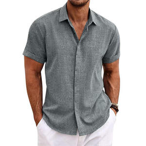 Camisa de Lino para Hombre, Cuello Mao, Manga Larga, Color Sólido, Estilo Casual, Nueva Colección 2026, Precio Accesible, Venta al Por Mayor, OEM - Product Image 6