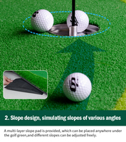 GP OEM Portable Grande Taille Golf Putting Green avec Drapeau Intérieur/Extérieur Tapis de Pratique pour la Formation Aide au Golf de Haute Qualité