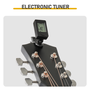 Guitarra Acústica Negra Mate de 41 Pulgadas con Cuerdas, Púa, Capo, Afinador en Forma de Barril Dreadnought, Llave y Funda de Transporte Incluidos - Product Image 4